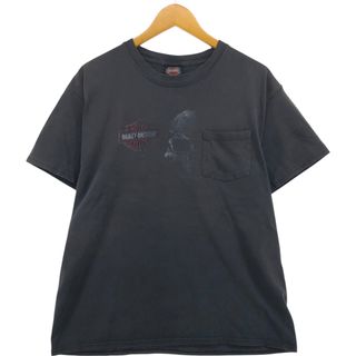 ハーレーダビッドソン(Harley Davidson)の古着 ハーレーダビッドソン Harley-Davidson モーターサイクル バイクTシャツ メンズL相当 /eaa557599(Tシャツ/カットソー(半袖/袖なし))