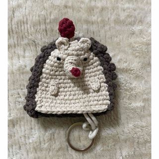 新品　hand made 手編ハリネズミ キーケース(キーケース)