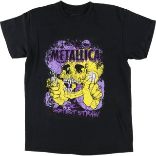 古着 METALLICA メタリカ ドクロ柄 スカル柄 バンドTシャツ バンT メンズM相当 /eaa560054(Tシャツ/カットソー(半袖/袖なし))