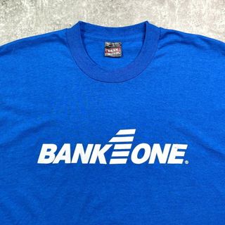 90年代 USA製 BANK 1 ONE バンクワン 企業ロゴプリントTシャツ メンズXL(Tシャツ/カットソー(半袖/袖なし))