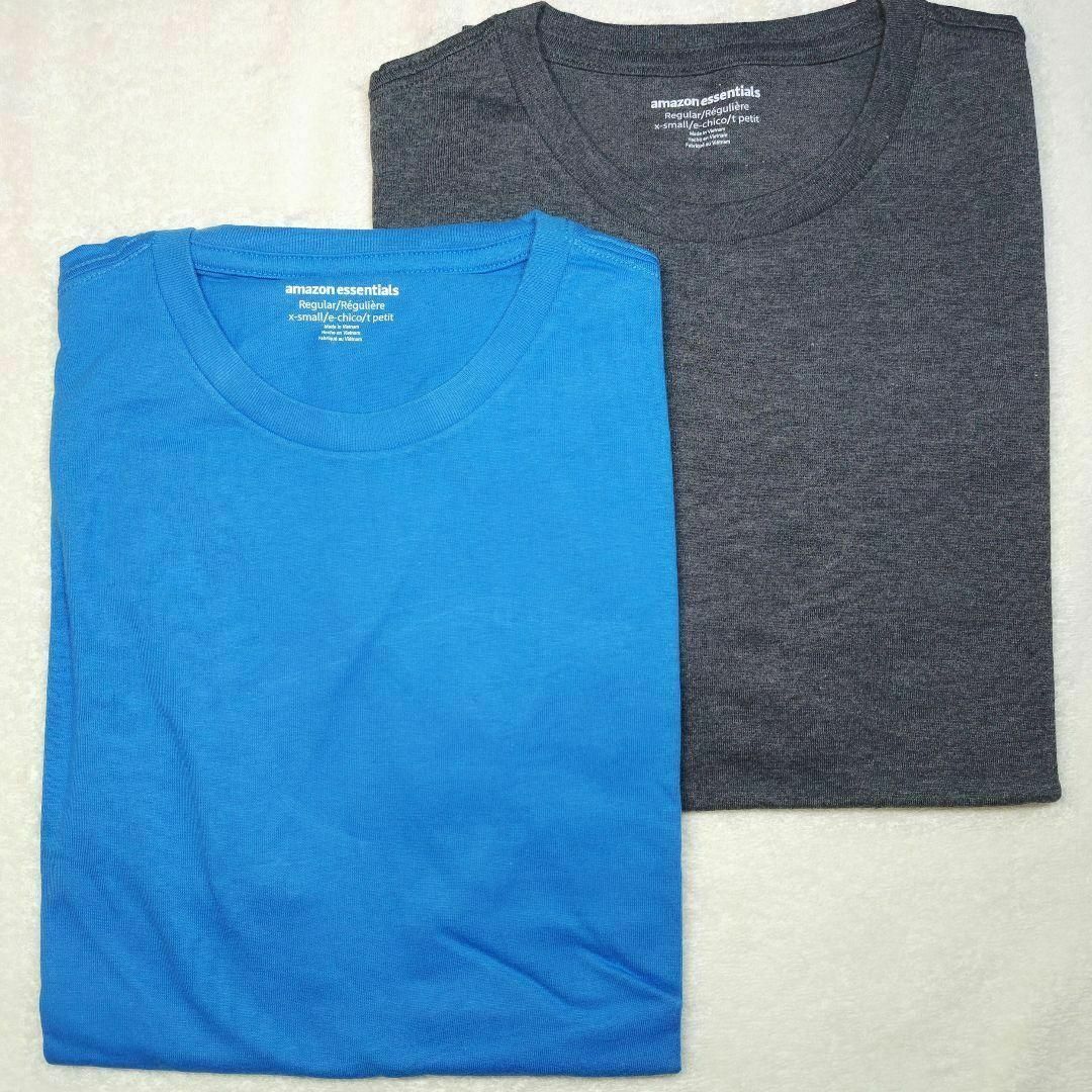 安価 11*大特価‼️ Tシャツ 2枚組 半袖 メンズ Sサイズ相当 青 グレー トップス