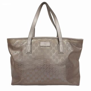 グッチ(GUCCI)の【5fc4671】グッチ トートバッグ GGインプリメ 211137 PVC ライトパープル シルバー金具【中古】レディース(トートバッグ)
