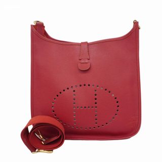 エルメス(HERMES)の【5fc4682】エルメス ショルダーバッグ エヴリン1GM クシュベル ルージュヴィフ ゴールド金具 □F刻印【中古】レディース(ショルダーバッグ)