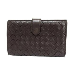 ボッテガヴェネタ(BOTTEGA VENETA)のBOTTEGA VENETA(ボッテガヴェネタ) 2つ折り財布 イントレチャート 121060 ダークブラウン レザー(財布)