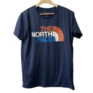 ザノースフェイス(THE NORTH FACE)のTHE NORTH FACE(ノースフェイス) 半袖Tシャツ サイズXL メンズ - ダークネイビー×オレンジ×マルチ クルーネック(Tシャツ/カットソー(半袖/袖なし))