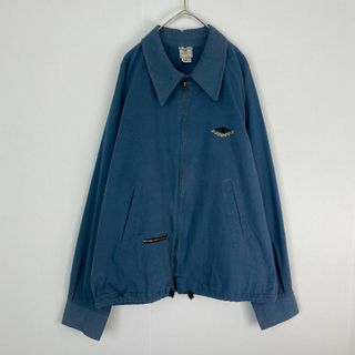 ヴィンテージ(VINTAGE)のヴィンテージ　ブルゾン　USA製 ドローコート 希少デザイン 短丈　ブルー(ブルゾン)