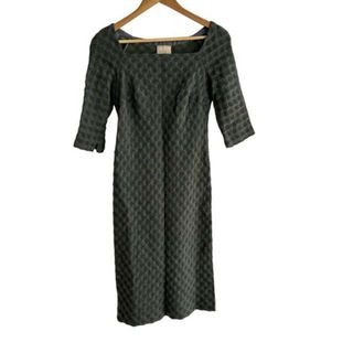 シビラ(Sybilla)のSybilla(シビラ) ワンピース サイズ40 XL レディース美品  - ダークグレー クルーネック/長袖/ひざ丈(その他)