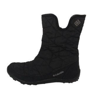 コロンビア(Columbia)のcolumbia(コロンビア) ショートブーツ 24 レディース - 黒 キルティング/WATERPROOF/インソール取外し可(ブーツ)