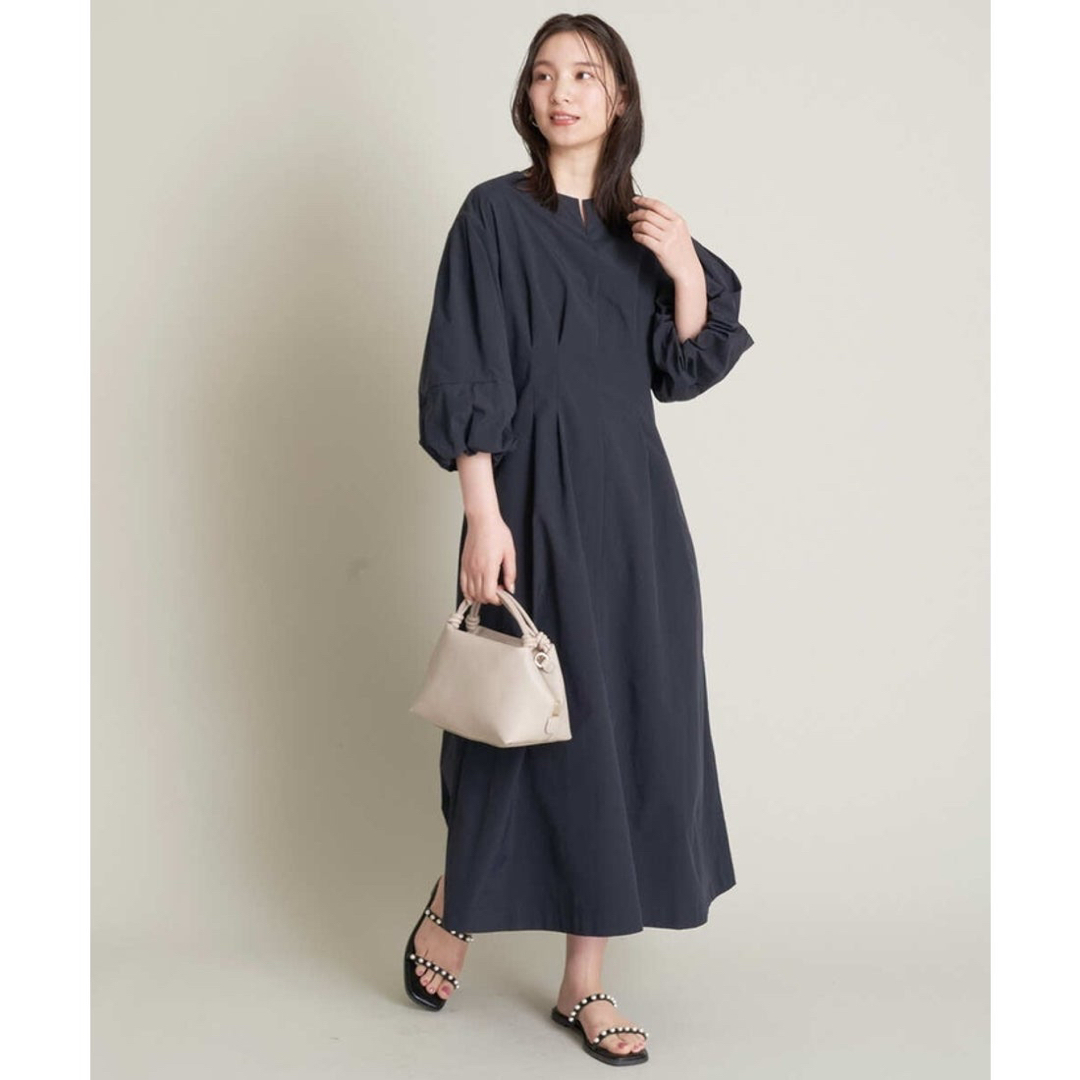 UNITED ARROWS(ユナイテッドアローズ)の定価2万！ユナイテッドアローズ タフタロングワンピース パフスリーブワンピース レディースのワンピース(ロングワンピース/マキシワンピース)の商品写真