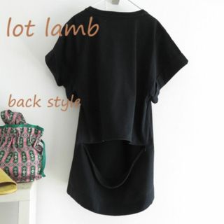 ロットラム(lot lamb)のlot lamb ロットラム　後ろにチャックがついているデザイン　Tシャツ(Tシャツ(半袖/袖なし))