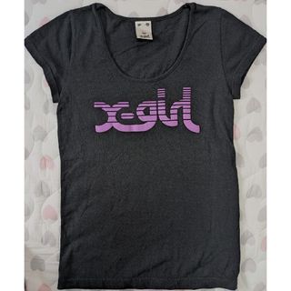 X-girl - X-Girl ロゴ 発泡プリント Tシャツ