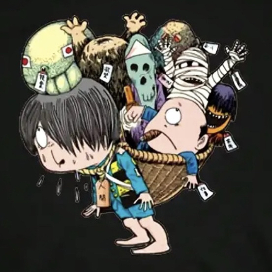 【新品未使用】ゲゲゲの鬼太郎　Tシャツ  水木しげる　黒　鬼太郎　Lサイズ　 エンタメ/ホビーのおもちゃ/ぬいぐるみ(キャラクターグッズ)の商品写真