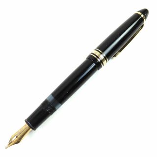 モンブラン(MONTBLANC)の良品△MONTBLANC モンブラン マイスターシュテュック NO.146 ペン先18K Mニブ ホワイトスター 万年筆 ブラック ゴールド ケース付き ドイツ製 メンズ(ペン/マーカー)