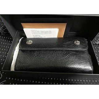 クロムハーツ(Chrome Hearts)の特上美品！購入証明書付き！クロムハーツ ウェーブクロスウォレット 財布(長財布)
