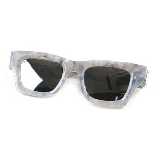 ルイヴィトン(LOUIS VUITTON)の美品△LOUIS VUITTON ルイヴィトン Z1245E チャールストン マーブル柄 ミラーレンズ アイウェア サングラス グレー系 49□22 145 イタリア製 メンズ(サングラス/メガネ)