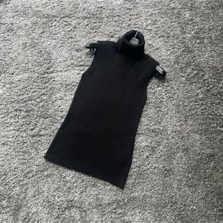 フォクシー(FOXEY)のFOXEY 38 黒 リブニット タートル(ニット/セーター)