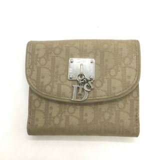 クリスチャンディオール(Christian Dior)の◎◎Christian Dior クリスチャンディオール 3つ折り財布　トロッター チャーム付 ベージュ(財布)