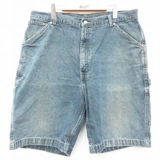 W38★古着 FADED GLORY ショート ペインター パンツ ショーツ メンズ 紺 ネイビー デニム 25jun25 中古 ボトムス 短パン ショーパン(ワークパンツ/カーゴパンツ)