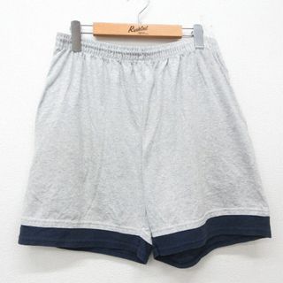 W36★古着 ショート イージー パンツ ショーツ メンズ 90年代 90s USA製 グレー他 霜降り 25jun25 中古 ボトムス 短パン ショーパン(ワークパンツ/カーゴパンツ)