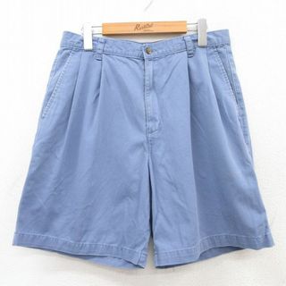 W31★古着 ドッカーズ ショート チノ パンツ ショーツ チノパン メンズ 00年代 00s コットン 薄紺 ネイビー 25jun25 中古 ボトムス 短パン ショーパン(ワークパンツ/カーゴパンツ)