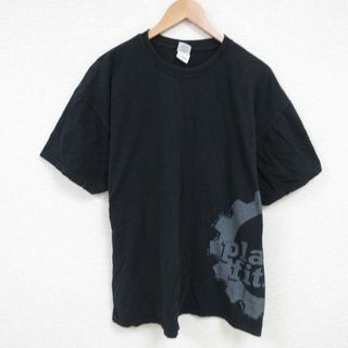 XL★古着 半袖 ビンテージ Tシャツメンズ 00年代 00sプラネットフィットネス 大きいサイズ コットン クルーネック 黒 ブラック 25jun25 中古 メンズ(Tシャツ/カットソー(半袖/袖なし))