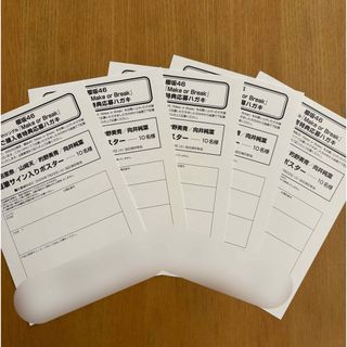 サクラザカフォーティシックス(櫻坂46)の櫻坂46 サイン入りポスター応募ハガキ  松田里奈、山崎天、的野美青、向井純葉(女性アイドル)