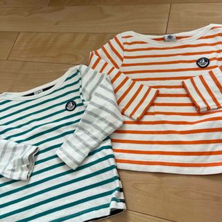 プチバトー(PETIT BATEAU)のPETIT BATEAU ボーダー　２枚組　です(^^)(Tシャツ/カットソー)