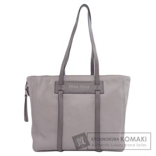 ミュウミュウ(MIU MIU)のMIUMIU ミュウミュウ ロゴ トートバッグ レザー レディース [中古](トートバッグ)