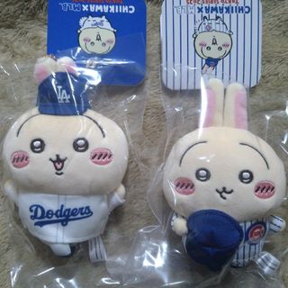 チイカワ(ちいかわ)のちいかわ×MLB うさぎ ドジャース&カブス 東京シリーズマスコット 全2種(ぬいぐるみ)