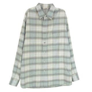 オーラリー(AURALEE)のAURALEE オーラリー 25SS A25SS01LC SUPER LIGHT WOOL CHECK SHIRT ライト ウール チェック 長袖 シャツ グレー系 5【美品】【中古】(シャツ)