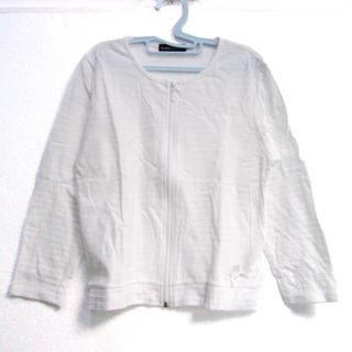 べべ カーディガン 長袖 フルジップ コットン100% ブランド トップス 白 キッズ 女の子用 130サイズ ホワイト BeBe(カーディガン)