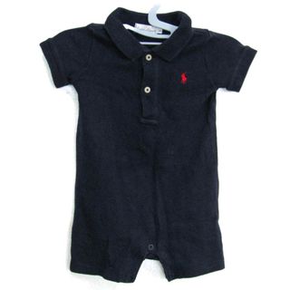 ラルフローレン(Ralph Lauren)のラルフローレン ツナギ つなぎ 半袖 コットン ブランド オールインワン 日本製 ベビー 男の子用 60サイズ ネイビー RALPH LAUREN(その他)