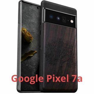 Carveit 木目調ケース Pixel 7a用 黒 新品(Androidケース)