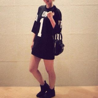 ユニフ(UNIF)のUNIF ラグランtops(ミニワンピース)