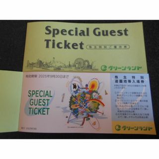 グリーンランド 入場券　入園券4枚　株主優待(遊園地/テーマパーク)