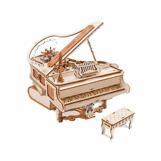 ROKR 立体パズル ピアノ メカニカル オルゴール 自動再生 電池不要 木製 (その他)