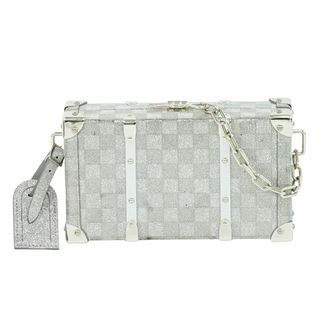 ルイヴィトン(LOUIS VUITTON)の本物 ルイヴィトン LOUIS VUITTON LV ダミエ グリッター ウォレットトランク トランク シルバー ビトン 財布 ウォレット 中古・(財布)