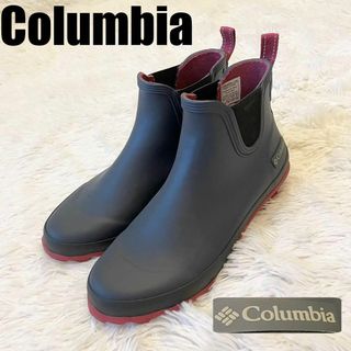 コロンビア(Columbia)の極美品★コロンビア サイドゴア レインブーツ ネイビー サイズ7 25cm(レインブーツ/長靴)