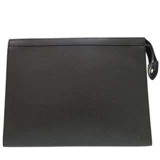 ルイヴィトン(LOUIS VUITTON)の美品 ルイ ヴィトン タイガ ポシェット ヴォワヤージュMM クラッチバッグ M30547 セカンドバッグ レザー ブラック  LV 1264【中古】LOUIS VUITTON(セカンドバッグ/クラッチバッグ)