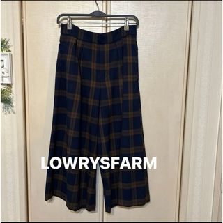ローリーズファーム(LOWRYS FARM)のLOWRYSFARM チェック ガウチョパンツ(カジュアルパンツ)