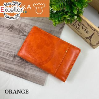 【新品(開封のみ)】 VASKA by moz　カリオン L字ファスナー札入れ　VS-0132　オレンジ(その他)