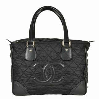 シャネル(CHANEL)のシャネル CHANEL パリニューヨークライン トートバッグ ナイロン レザー A33100 ブラック ココマーク【中古】(トートバッグ)