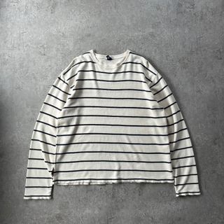 ギャップ(GAP)の00s oldGAP ボーダーロンtシャツ ホワイト×ネイビー M(Tシャツ/カットソー(七分/長袖))