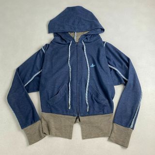 ヴィヴィアンウエストウッド(Vivienne Westwood)のヴィヴィアンウエストウッドレッドレーベル　パーカー　変形　オーヴ刺しゅう　ライン(パーカー)