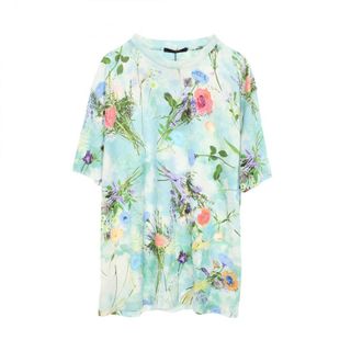 ルイヴィトン(LOUIS VUITTON)のLOUIS VUITTON ルイ・ヴィトン カットソー プリントエンブロイダリーフラワー(Tシャツ/カットソー(半袖/袖なし))