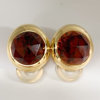 【中古】ポメラートPOMELLATO　K18ガーネットイヤリング(イヤリング)