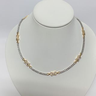 【中古】ミキモト MIKIMOTO ダイヤモンド5.41ct PT950 K18 ネックレス(ネックレス)