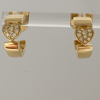 ピアジェ(PIAGET)の【中古】PIAGET  ピアジェ ハートダイヤ イエローゴールド ピアス 750(ピアス)