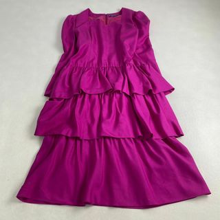 ジバンシィ(GIVENCHY)のジバンシー　ロングワンピース　スクエアネック　フリル　シルク100　マキシ丈(ロングワンピース/マキシワンピース)