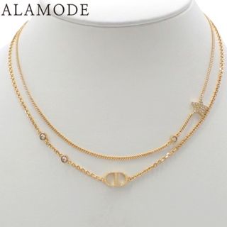 クリスチャンディオール(Christian Dior)のChristian Dior(クリスチャン ディオール) Petit CD ダブル ネックレス N1155PMTCY_D301 メタル(ＧＰ) クリスタル ネックレス アクセサリー ジュエリー ロゴ 星 2連 ゴールド金 レディース 40802139561【中古】【アラモード】(ネックレス)